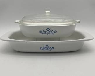 68 CorningWareBlueCornflowerRoasterandCasseroleDishes