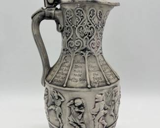 61 GermanStyledCeramicWaterJugwithLid