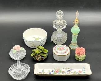 119 VintageTrinketsLotFeaturingTwoPerfumeBottles