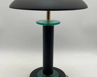 111 BlackModernStyleMetalandGlassLamp