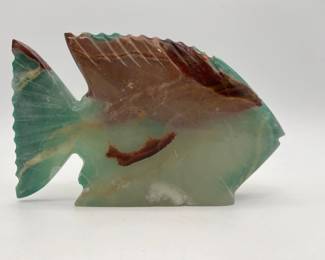 36 GreenOnyxFishSculptureHandMadeinPakistan