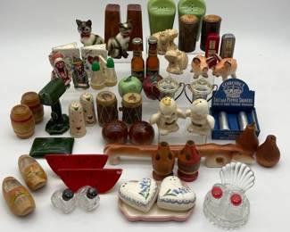 46 VintageandAntiqueSaltandPepperShakerSetLot