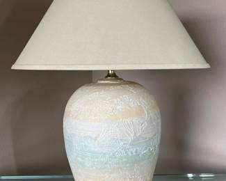 49 TexturedFinish26TallPlasterTableLampwithShade