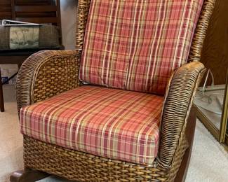 31 NaturalWickerRockingChairwithRemovablePaddedCushions