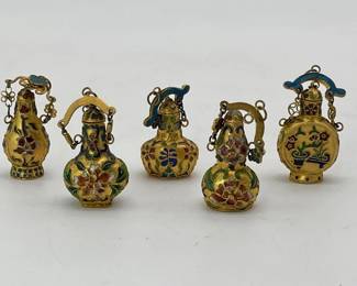 9 MiniatureCloisonnSnuffBottlePendants