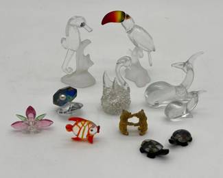 26 MiniatureCrystalBrassandMarbleAnimalsCollection