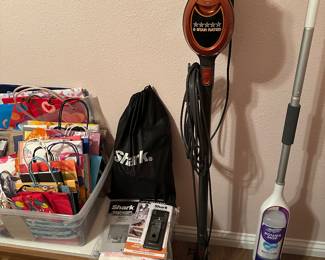 Shark rocket vacuum With all accessories, swiffer power mop, gift bags, tissues, and wrapping