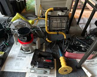 Craftsman saw and work light and Craftsman 3 inch belt sander
