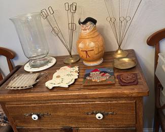 Trivets card holders large amazing monk pitcher has been repaired