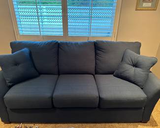 La-Z-Boy blue sofa with matching loveseat