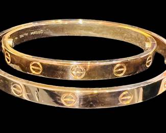 1u1 Ladies Gents Cartier Love Bracelets