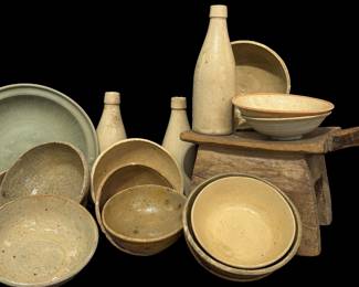 a Collection of 13th Century Chinese Glazed Pottery from a ship wreck