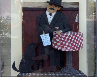 Red Grooms "Apollinaire" Oil on Wood and cardboard with canvas support 40"x33"x12"