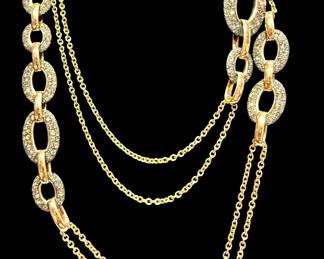 1v1 Pomellato 18K and diamond chain necklace