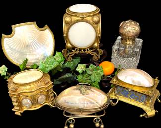 a Gorgeous Collection of Mother of Pearl Boxes
