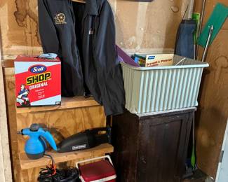 Shoes, Shop Rags, Jacket 