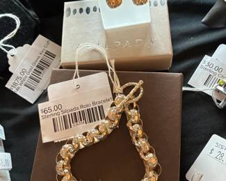 Sterling Silpada Rolo Bracelet, Sterling Earrings