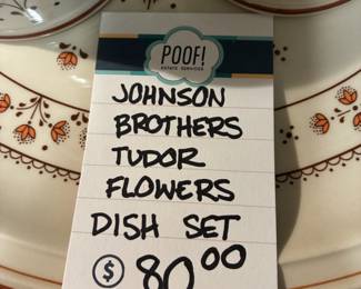 Johnson Brothers Tudor Flowers Dish Set 