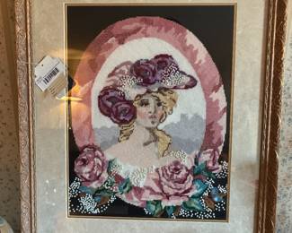 Victorian-Style Needlepoint Artwork