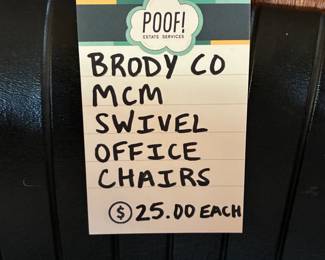 Brody Co MCM Swivel Office Chairs