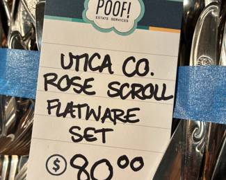 Utica Co Rose Scroll Flatware Set 