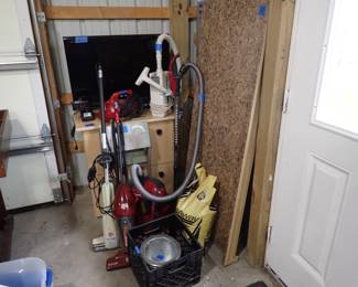 TV with remote. Vaccuums. Countertop.