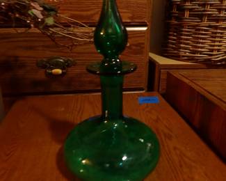 Emerald Genie Bottle with Flame Stopper