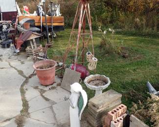 Yard Art. Patio Blocks.