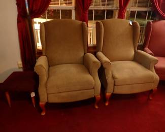 Matching wing back chairs
