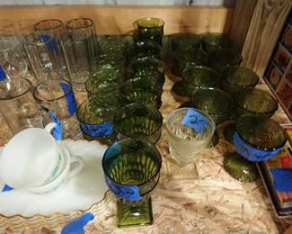 Green Stemware.