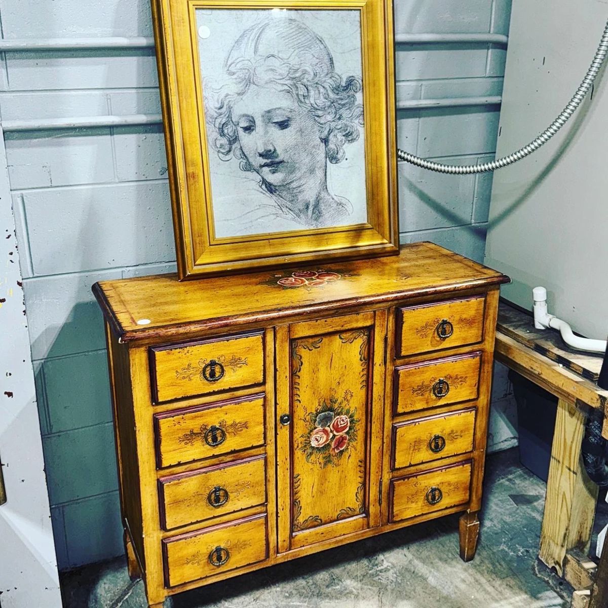 Hand Painted Cabinet & Artwork Orlando Estate Auction