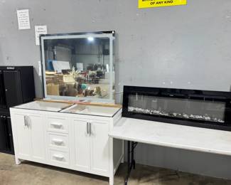 Vanity's, Mirror and Electric Fireplace Orlando Estate Auction