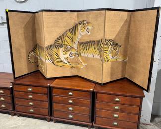 Tiger Screen and Chest of Drawers Orlando Estate Auction