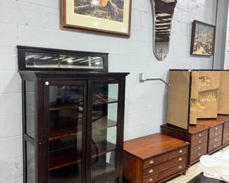 Display Cabinet, Artwork and Chest of Drawers Orlando