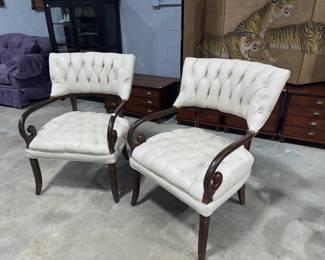 Tufted Arm Chairs Orlando Estate Auction