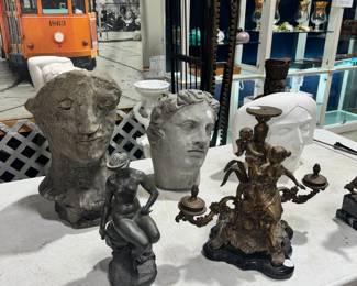 Cement Sculptures and Bronze Candle Sticks Orlando Estate Auction