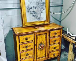 Hand Painted Cabinet & Artwork Orlando Estate Auction