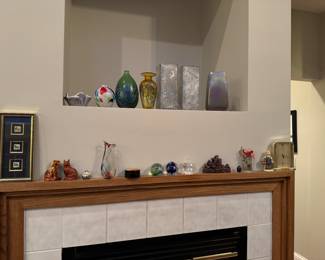 Assorted Art Vases, Figures, Clocks 