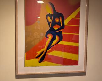 Upward Mobile  Artist:  Mark Kostabi , Serigraph 