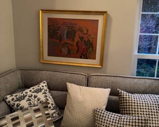 Framed Mane-Katz.  Dance of the wedding scene 