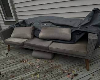 Pier One Three Cushion Sofa for Outdoor Sectional 