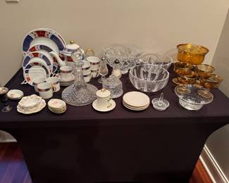 Waterford, Lalique, Dinnnerware, and more 
