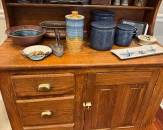 More Glazed Pottery - Cabinet is not for sale 