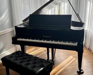 BALDWIN BABY GRAND...SATIN EBONY FINISH AND RECONDITIONED...WONDERFUL INSTRUMENT!
