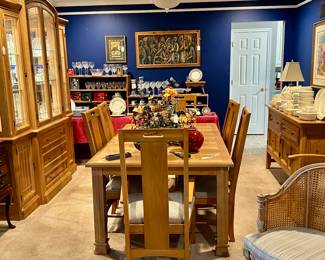 THIS DINING ROOM...AND ALL THROUGH THE HOUSE...FABULOUS SETS OF CHINA AND TONS OF WATERFORD CRYSTAL