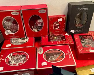 WATERFORD CRYSTAL ORNAMENTS