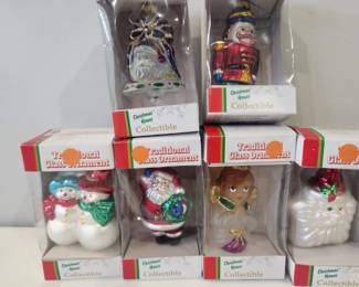 Vintage Glass Christmas Ornaments, New in Box