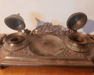 Brass Inkwell