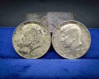 (2) 1964 Kennedy Half Dollars – 90% Silver
