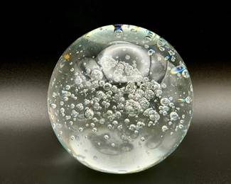 bullicante controlled bubble glass paperweight
